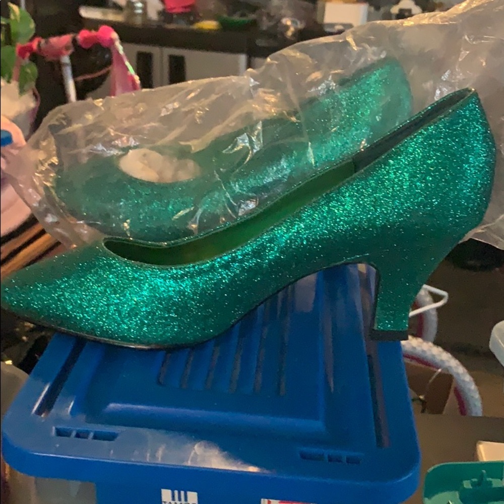 High heeled shoes